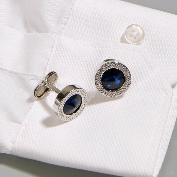Queen2KeepUp Boutique Other - Men's Blue Gemstone Cufflinks